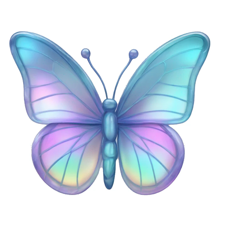 Pastel iridescent glass crystal butterfly sticker