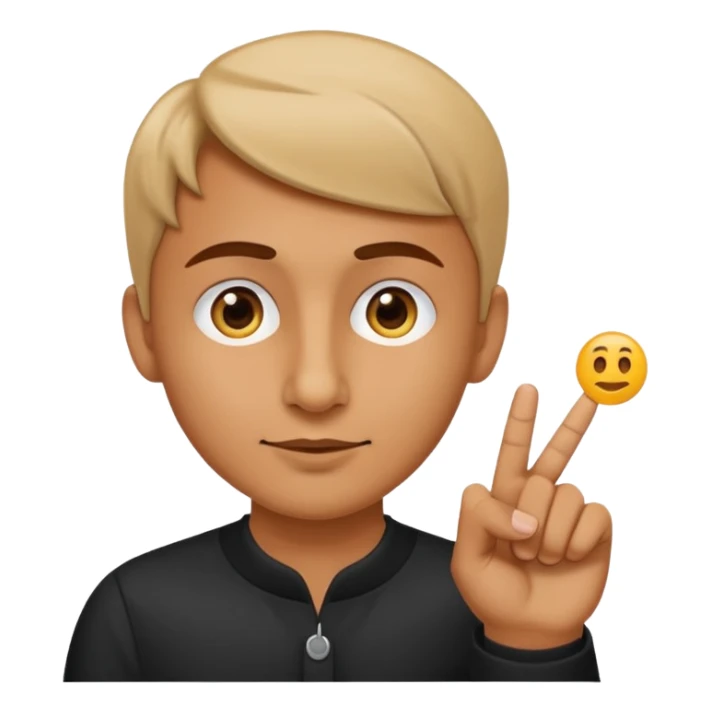 A classic emoji nose, no face, with a pointer finger touching the tip of it, combine these two 👆🏼👃🏼 sticker