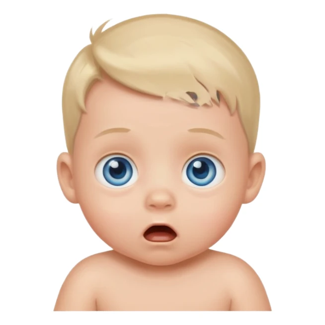 baby boy surprise face sticker