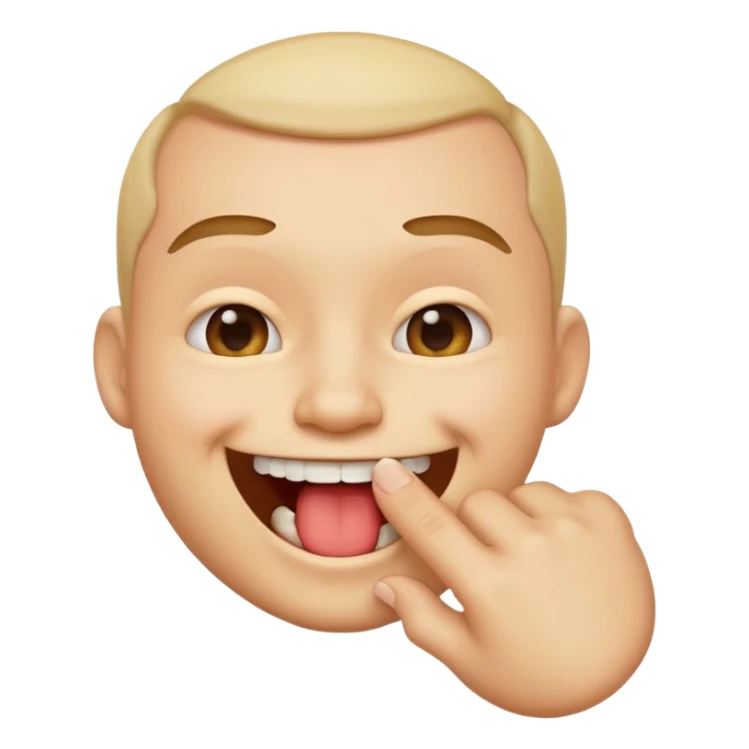 Emoji who bite his finger like he is flirting  sticker