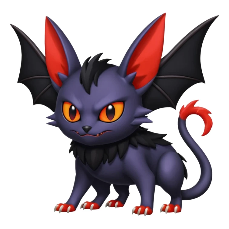 Noibat-Nargacuga-Litten-fusion-Fakemon-Pokémon-creature  sticker