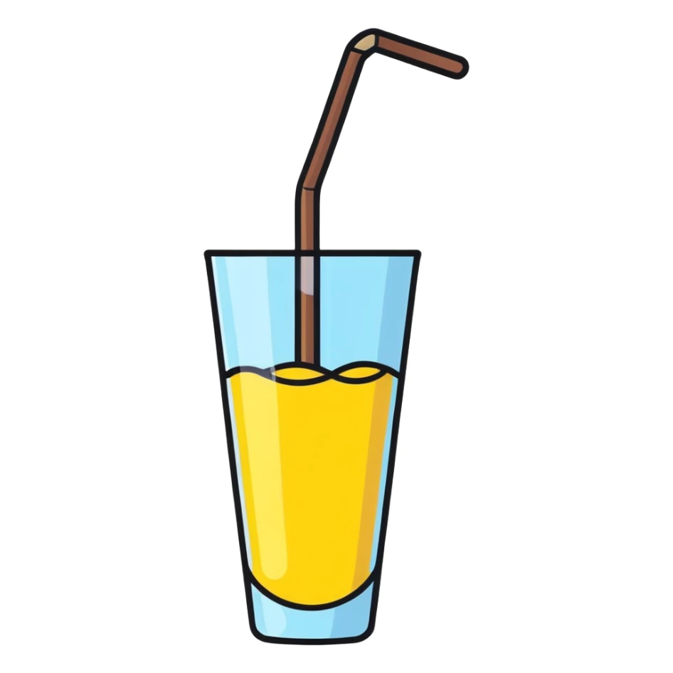 Cut water drink hanging from a stick sticker