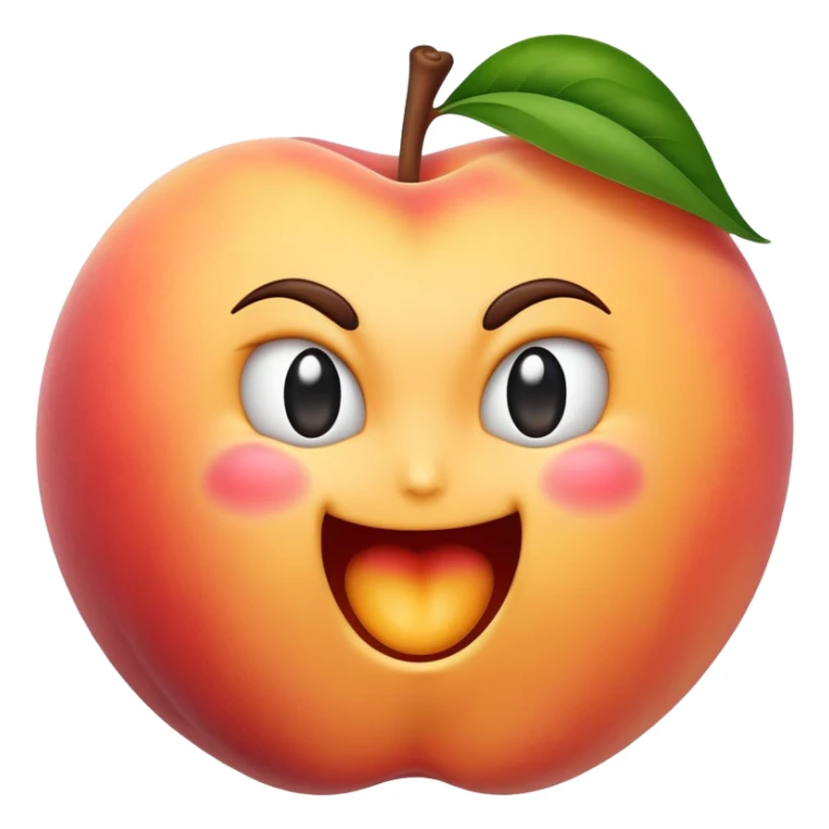 Emoji biting peach emoji sticker