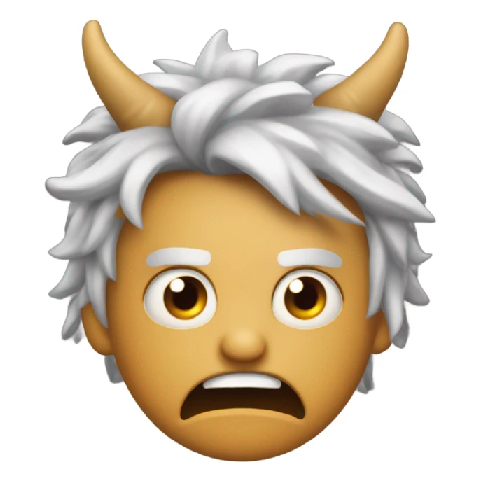 Un emoji de diablo enojado con fuego sticker