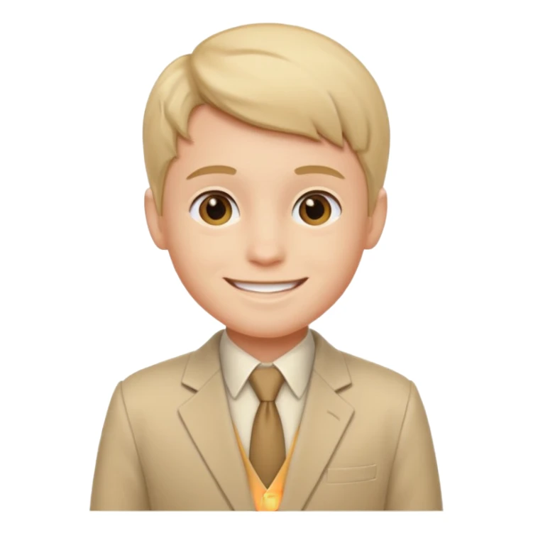 birthday  boy in biege suit sticker