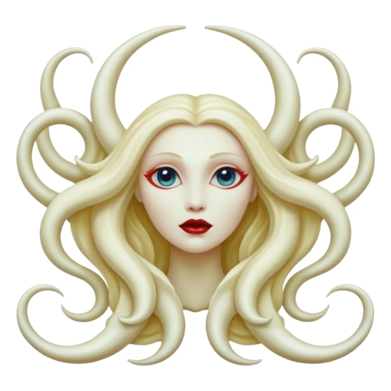 aesthetic brilliant divine lighting, oil paint  -  hieronymus bosch phantasmagoric mutated beautiful ivory sirens sticker