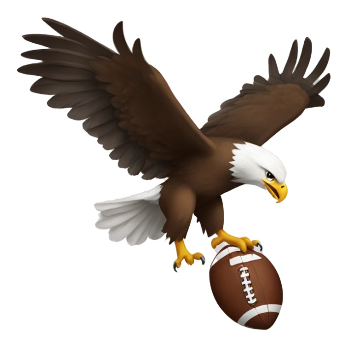 Eagle carrying a football sticker