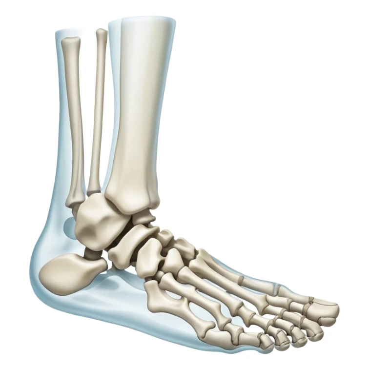 skeleton foot with visible bones, x-ray of a foot showing bone structure sticker