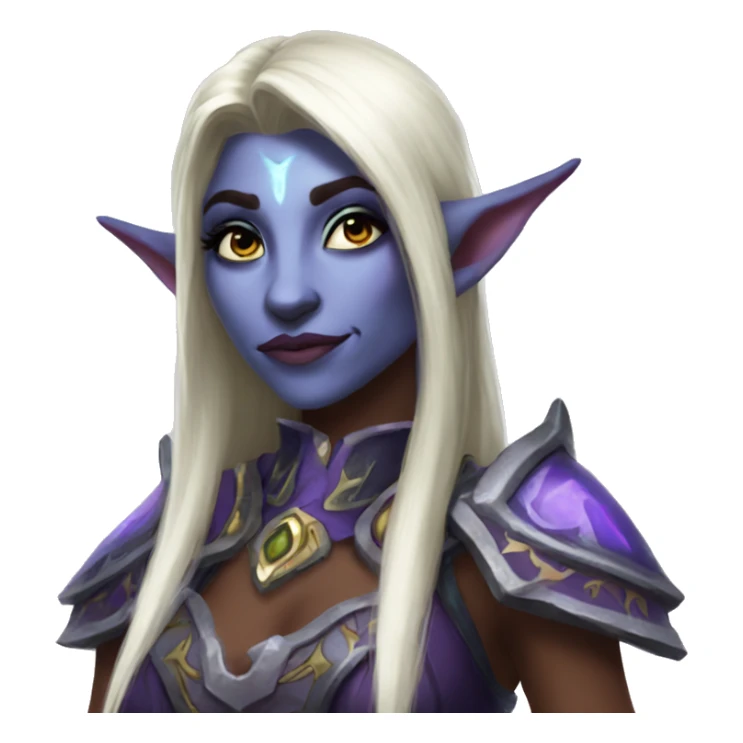 night elf female from world of warcraft sticker
