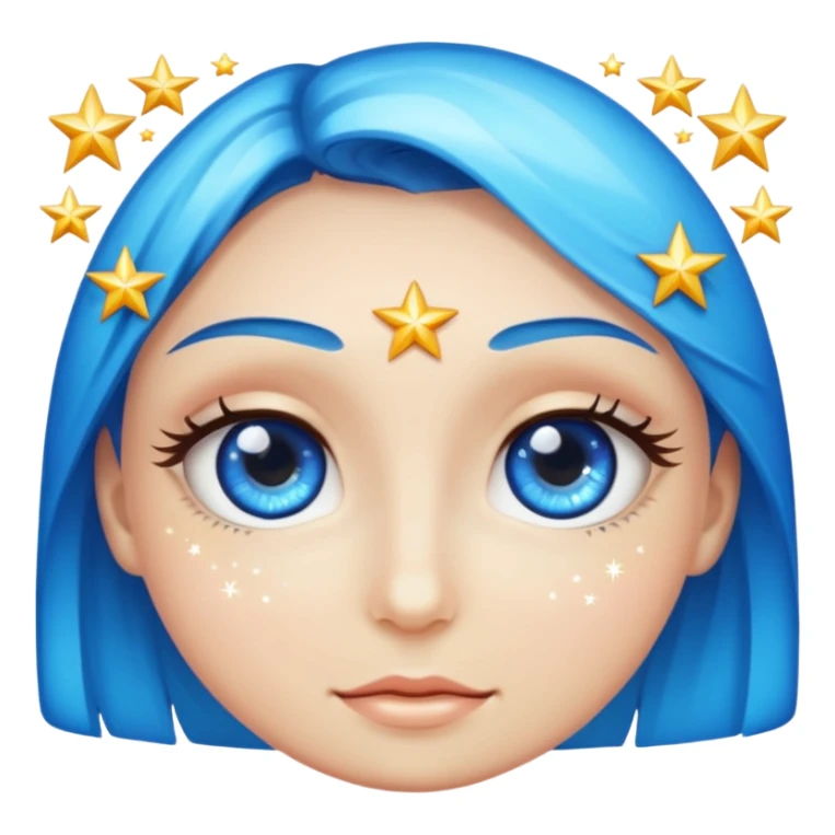 Eyes sparkling with stars sticker