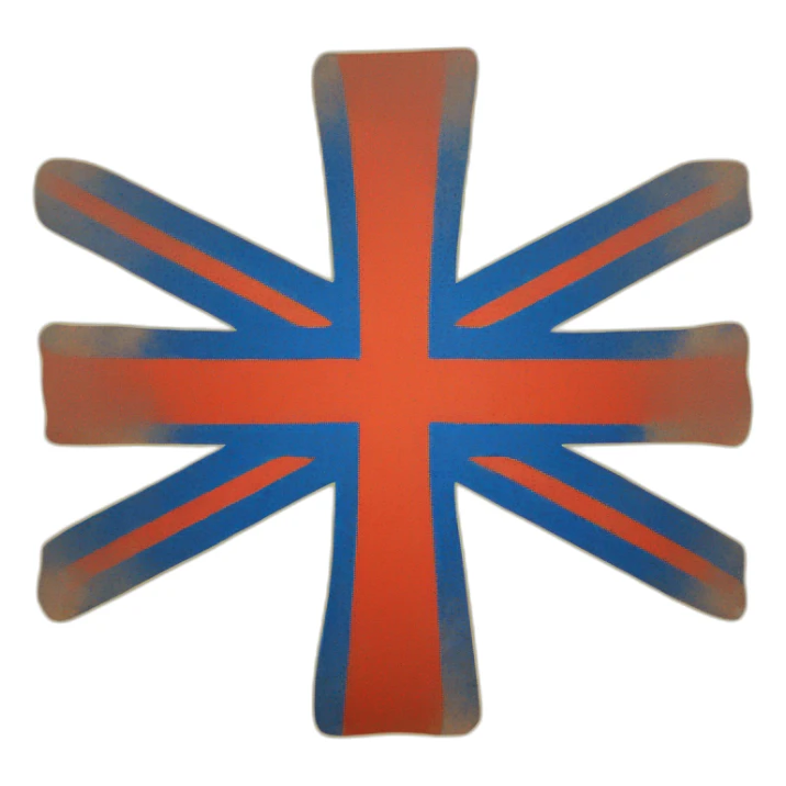 flag emoji with a blue Scandinavian cross with a red outline on a yellow background Ingermanland sticker