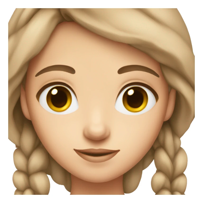 Girl with brown hair and brown eyes and fair skin  sticker