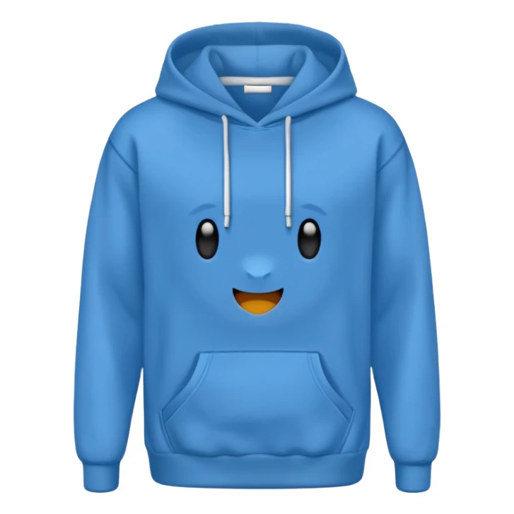 hoodie blu no lace no emoji sticker