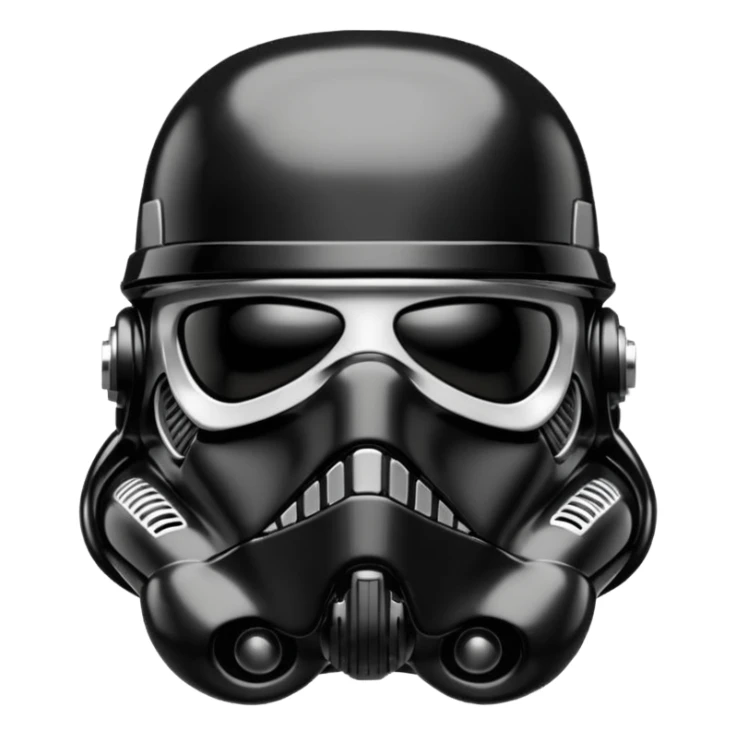 Black storm trooper helment more black sticker