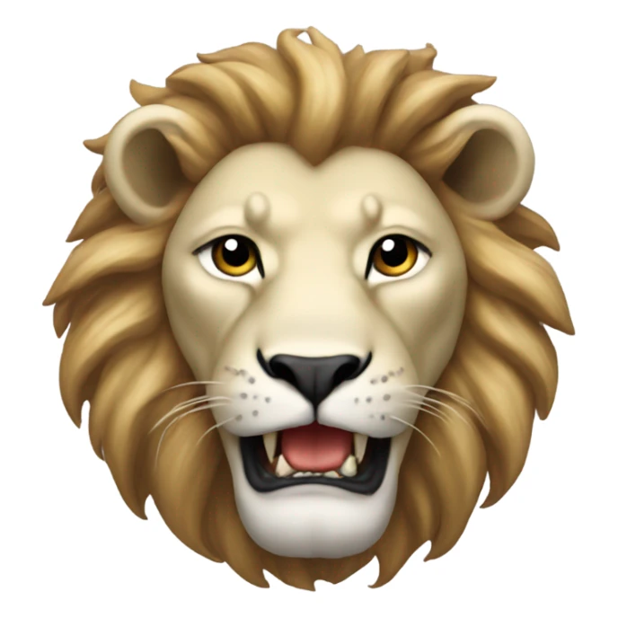 Till color lion face with horn sticker