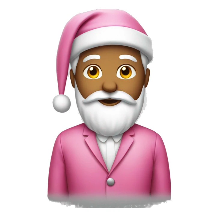 santa wearing pink suit sticker