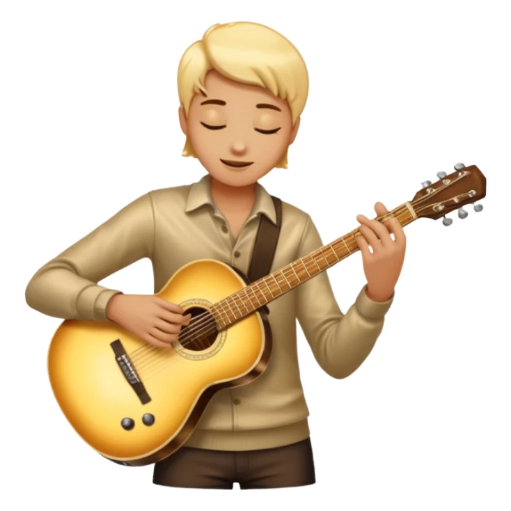 cinematic-realistic-guitar,-polished-metal,-warm-golden-reflections-dancing-along-its-surface,-soft-hands-carefully-positioned-over-the-keys,-glowing-with-an-elegant-and-airy-charm. sticker