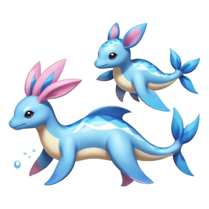 Lapras-Primarina-Meloetta-Sylveon-Dialga-Suicune-fusion sticker