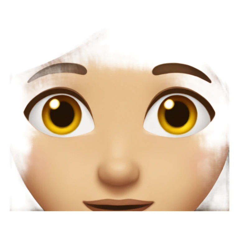 girl with straight brown hair and brown eyes  sticker