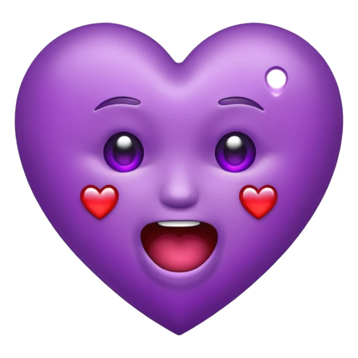 flashing purple heart that's dying crying laughing sticker
