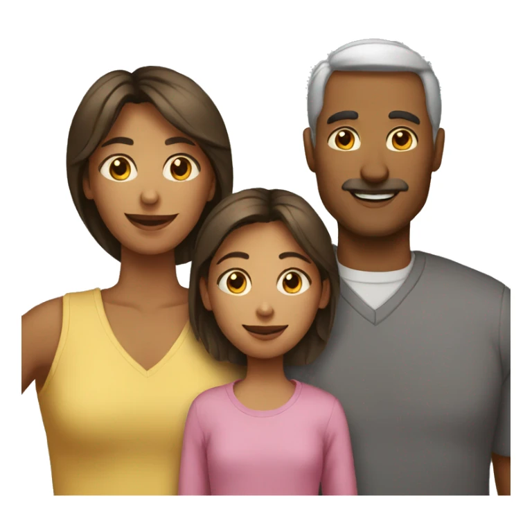 Father daughter and mother  sticker
