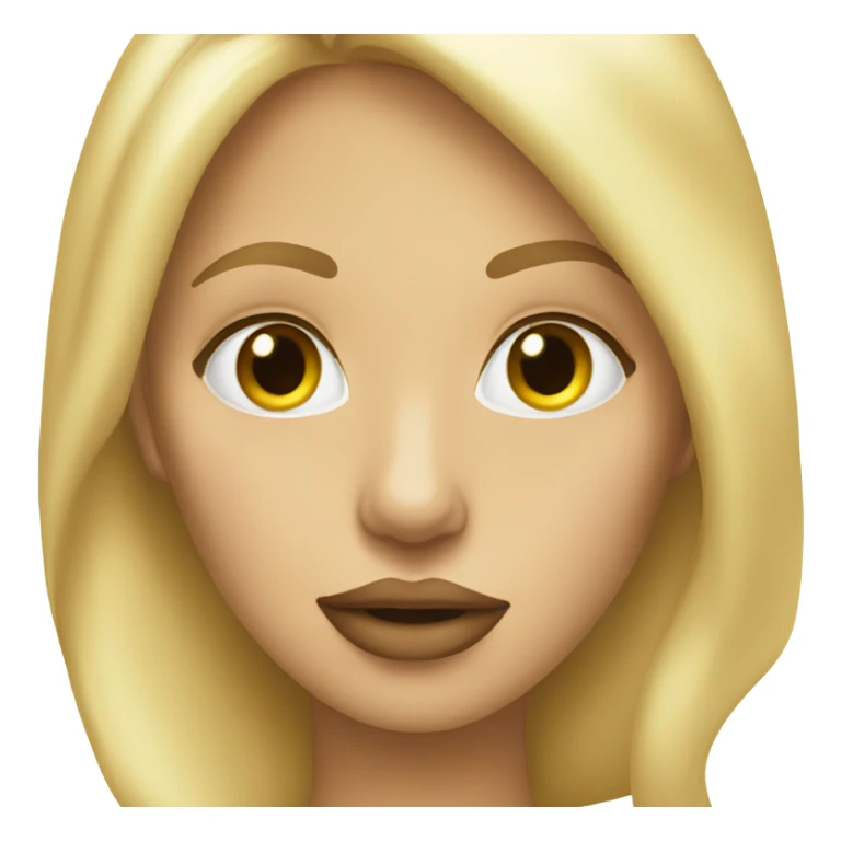 Tall blonde female giving kissy lips sticker