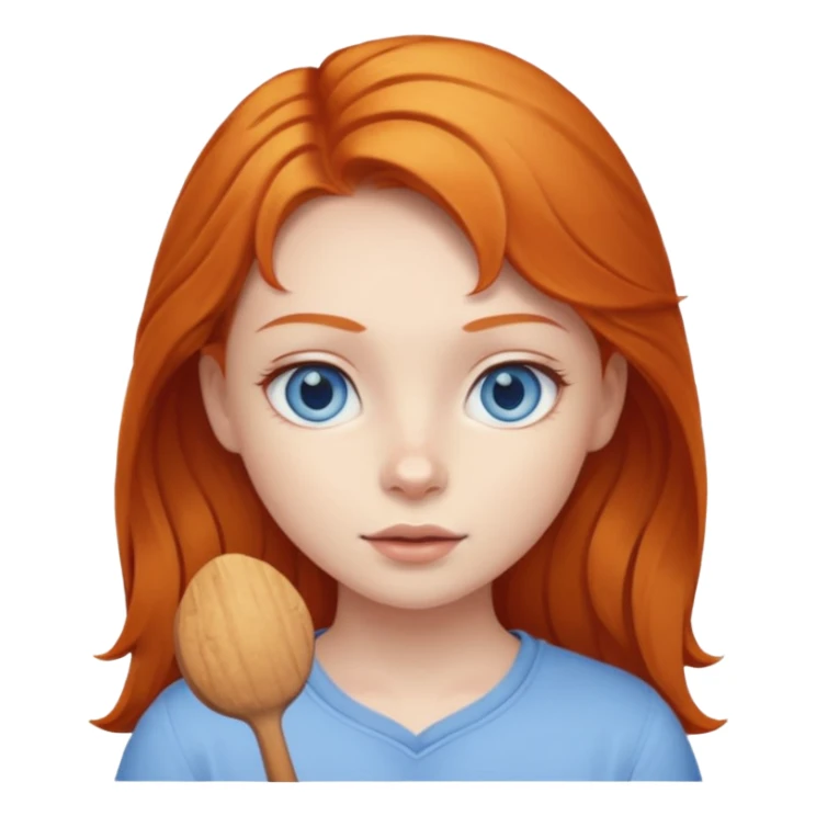 Ginger girl with blue eyes sticker