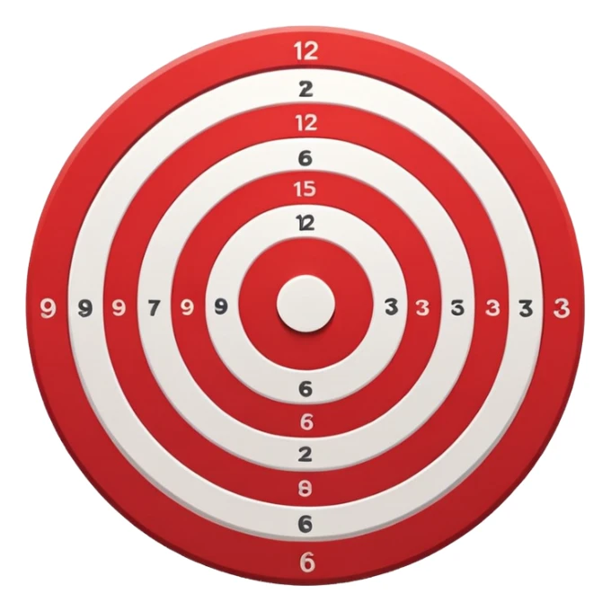 Red-white bullseye target sticker
