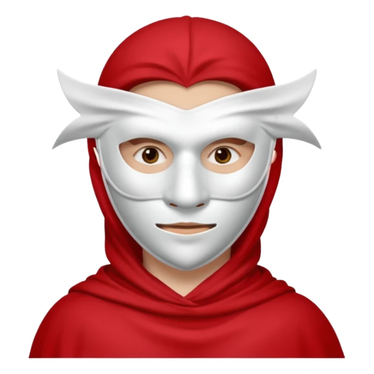 Emoji de la película La casa de papel máscara y la ropa rojo sticker