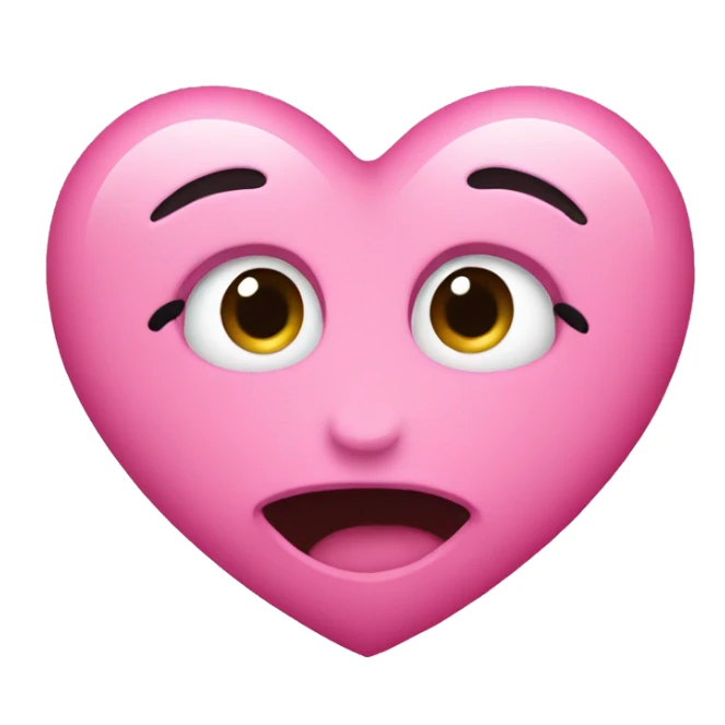 Pink heart eyes  sticker