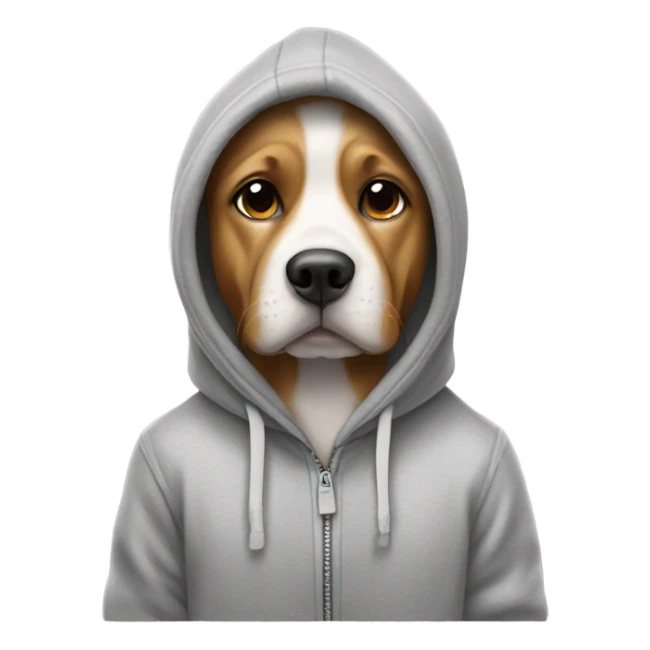 Dog Wear A Hoddie sticker