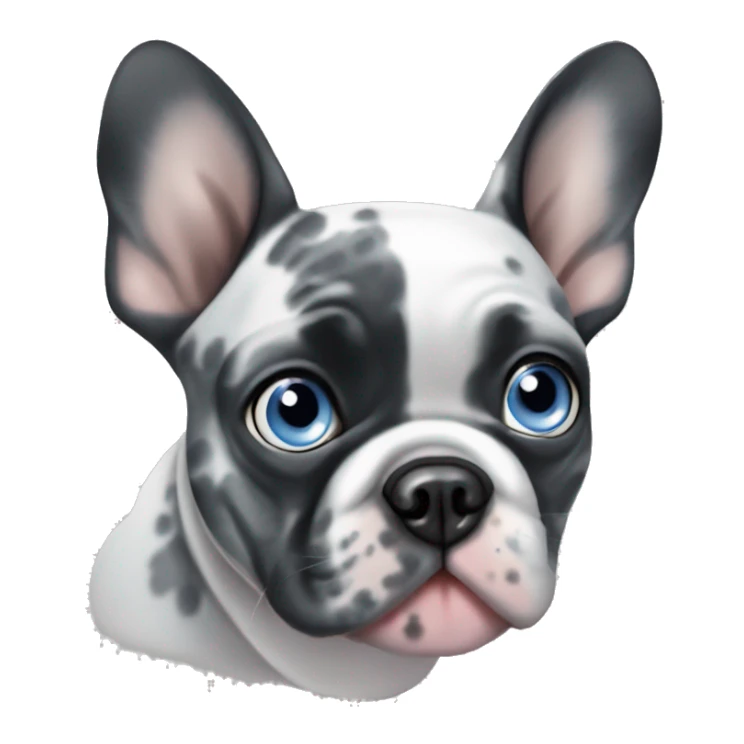Black and Grey merle french bulldog blue eye sticker