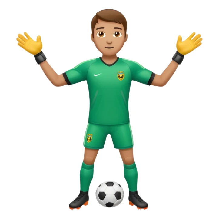 soccer goalkeeper with football boots arms out sticker