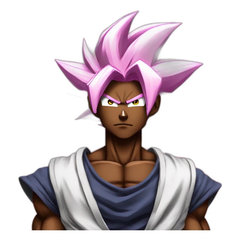 Black goku en super sayen rosé sticker