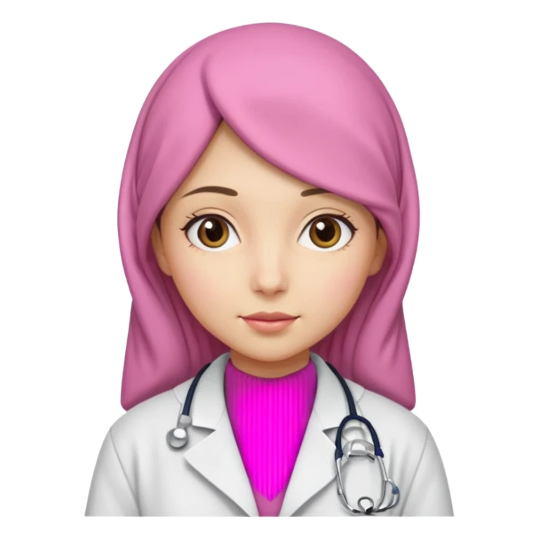 hijab Pink cat doctor sticker