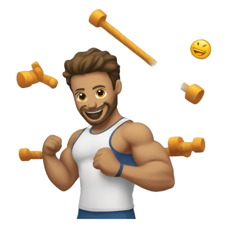 emoji gym sticker