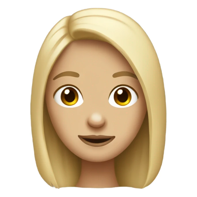 a blonde girl who looks like a sloth sticker