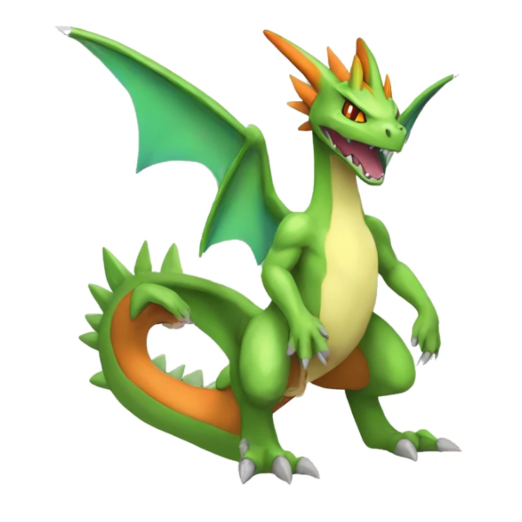 Anthro Cool Edgy Legendary Fakemon-Pokémon-Flygon-Charizard-Fantasy-Creature With Full Body Detailed High Quality sticker