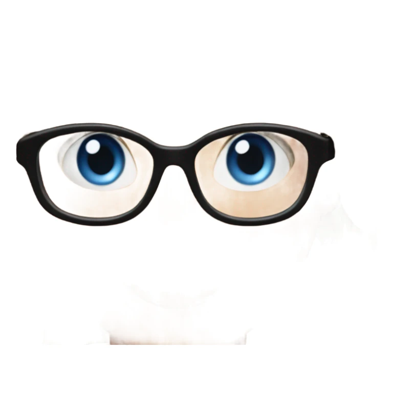 Real margot robbie waving,  bright blue eyes, wearing black glasses  sticker