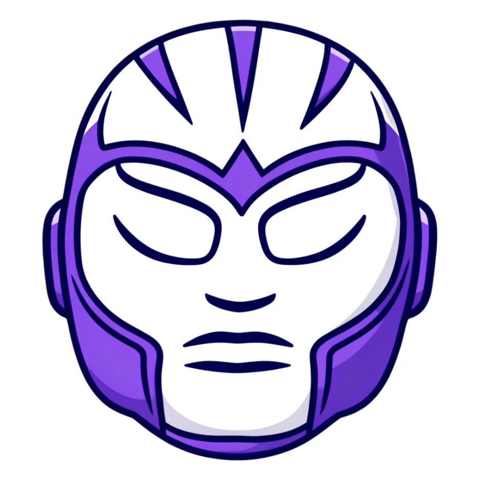 black and lavender luchador mask sticker