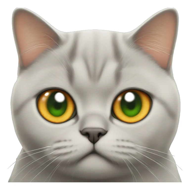 Orange Green eyed fat British shorthair cat  sticker