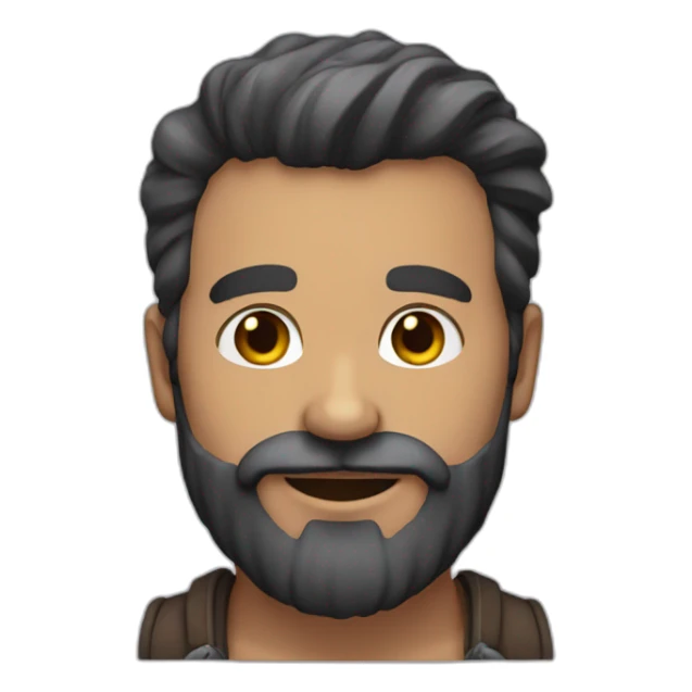 Homme chauve avec une barbe sticker