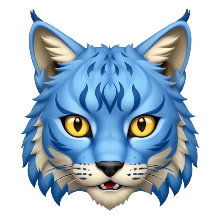 Tête de lynx : très féroce et bleu  sticker