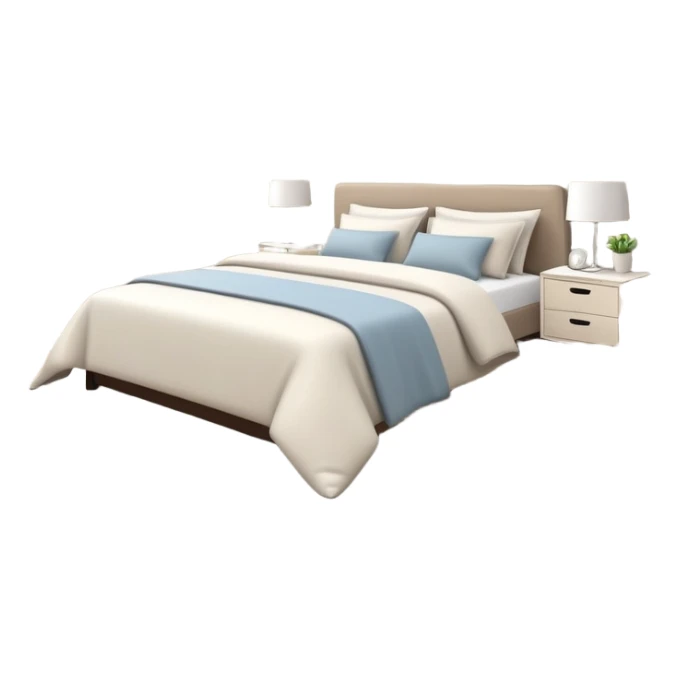 clean and tidy bedroom, everything in place, simple and inviting sticker