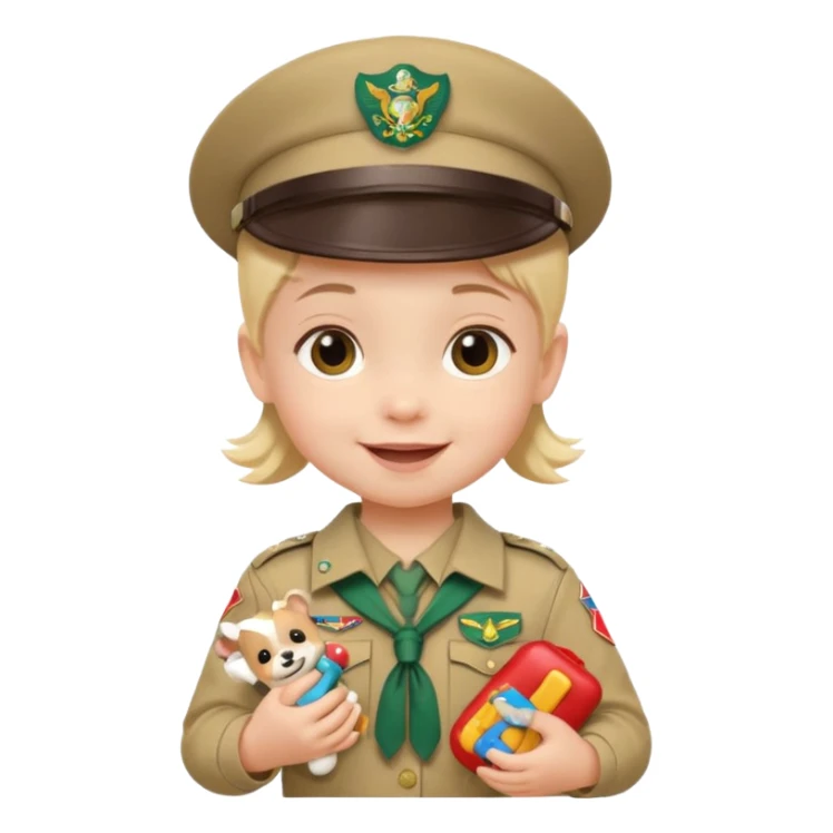 very small baby scout girl sticker