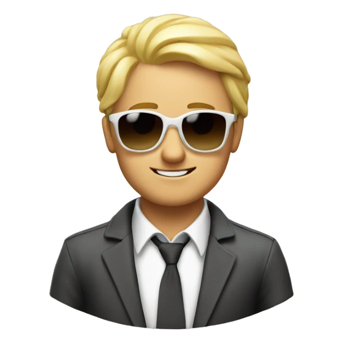 blond digital manager with sun glasses in Italy celebrating his birthday  sticker