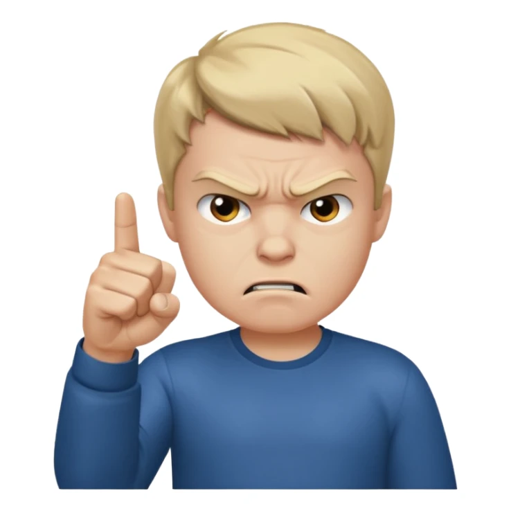 boy angrey adn pointing towards the user saying you sticker