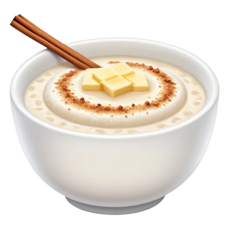 rice porridge with butter and cinnamon sugar sticker