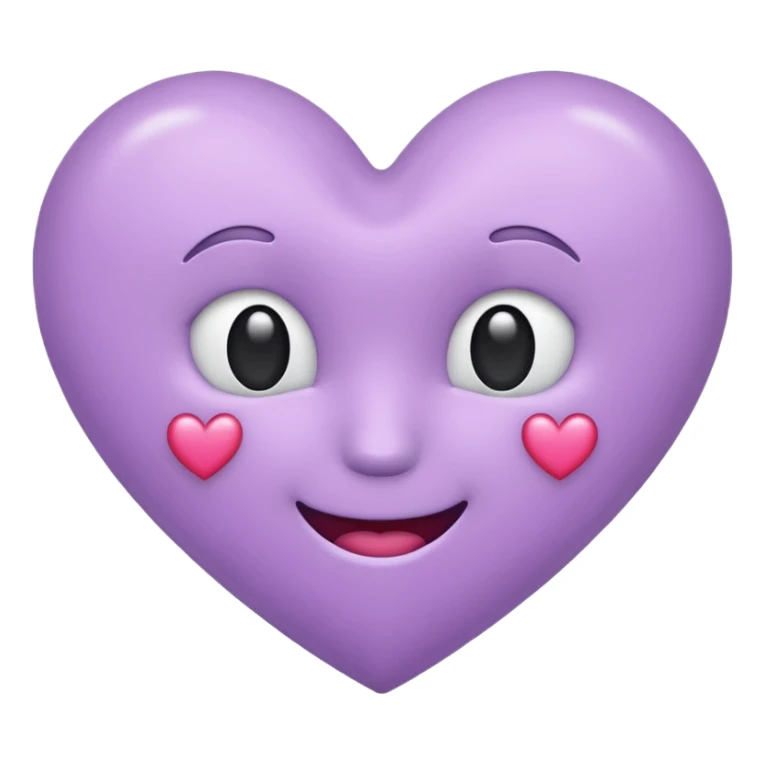 Pastel purple emoji heart sticker
