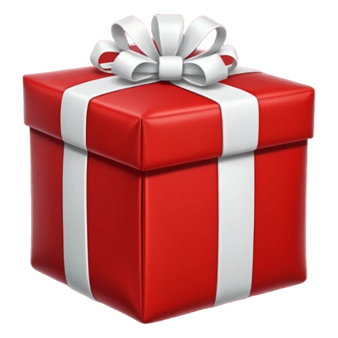 red Santa's bag with red gift boxes with white bows sticker